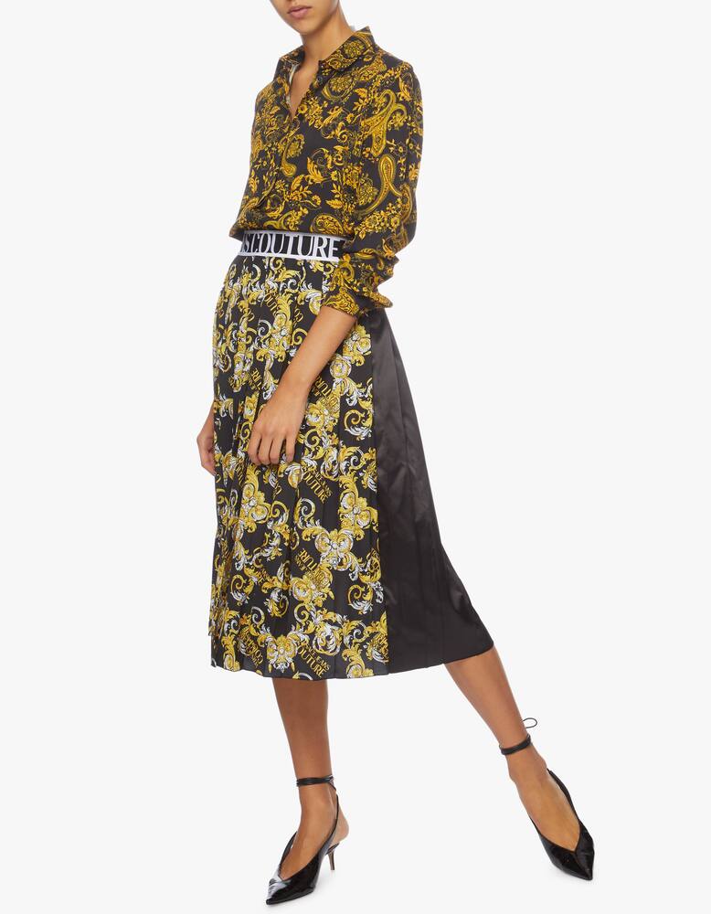 rinascente Versace Jeans Couture Printed plissè midi skirt