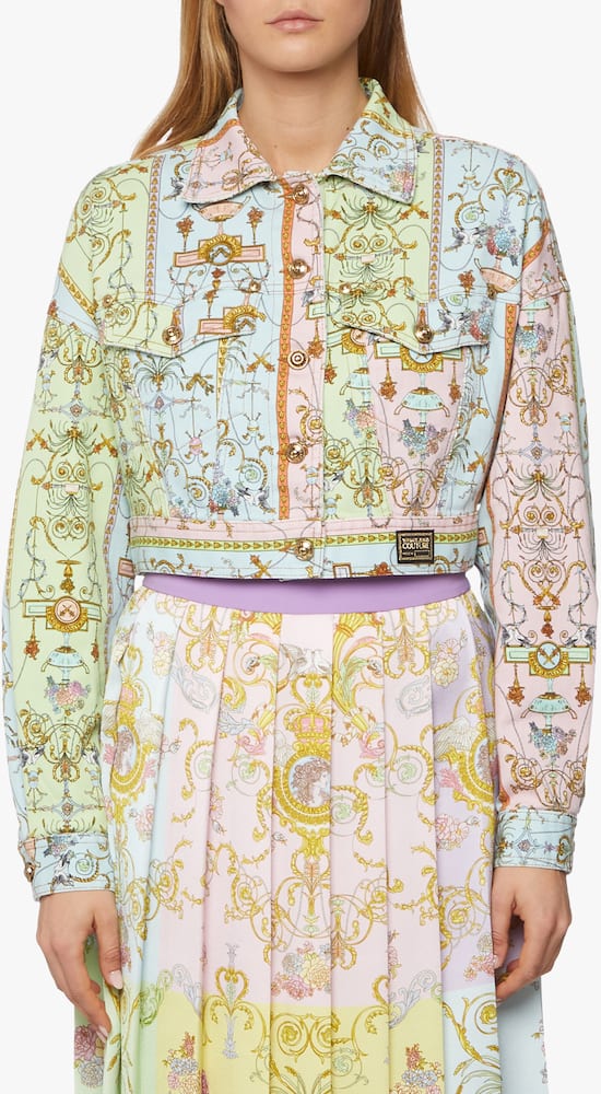 rinascente Versace Jeans Couture Giacca di jeans crop