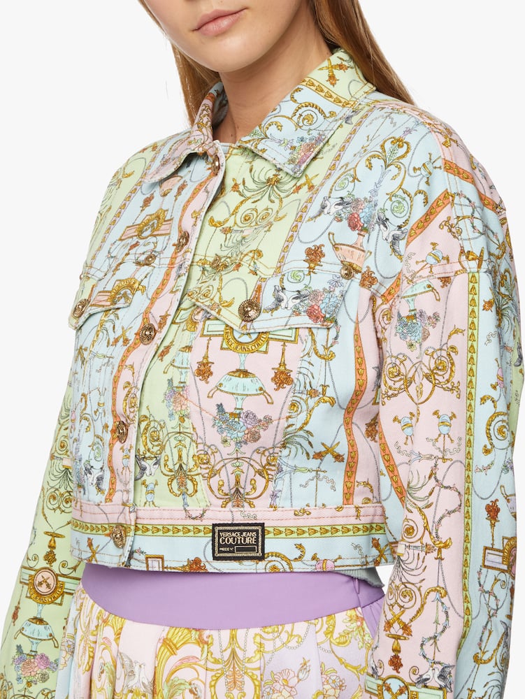 rinascente Versace Jeans Couture Giacca di jeans crop