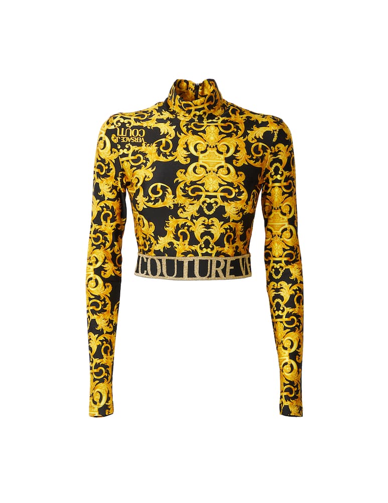 rinascente Versace Jeans Couture Top crop a maniche lunghe