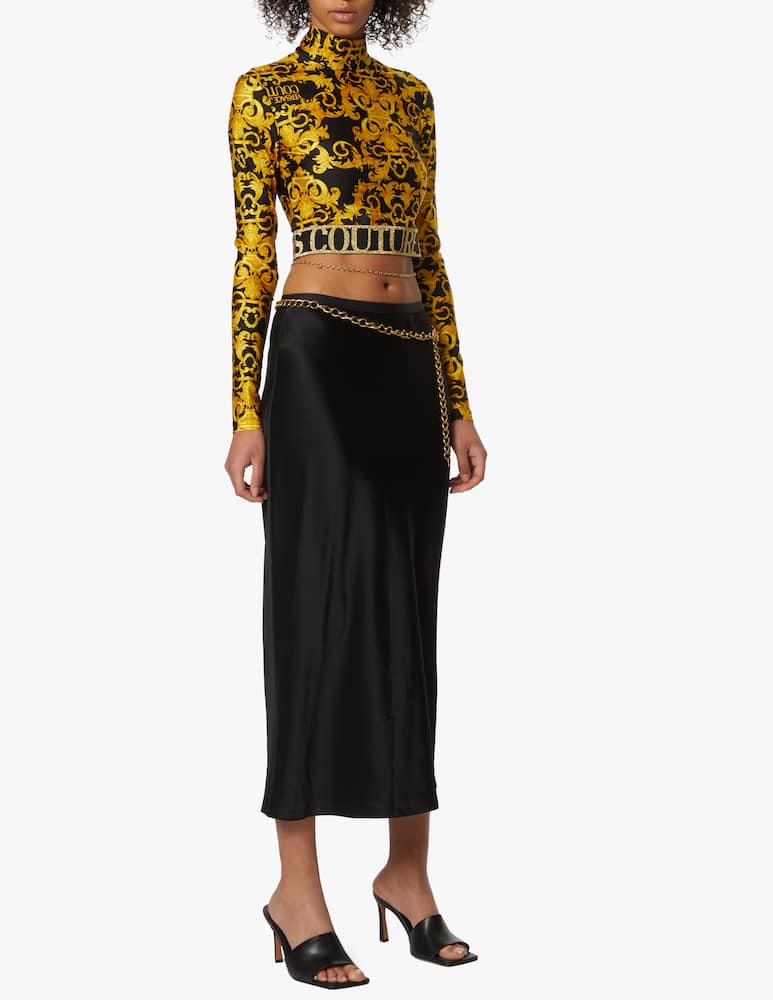 rinascente Versace Jeans Couture Top crop a maniche lunghe