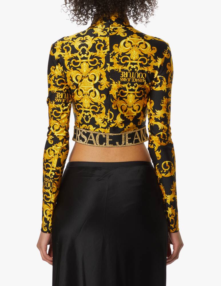 rinascente Versace Jeans Couture Top crop a maniche lunghe