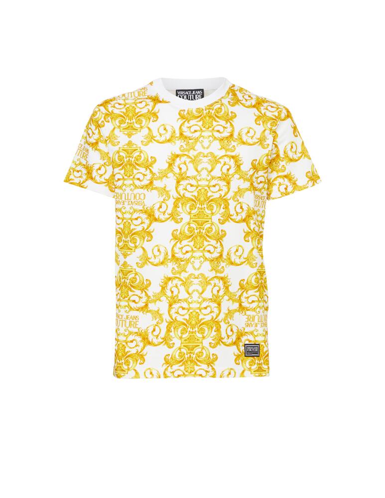 rinascente Versace Jeans Couture T-shirt with baroque print