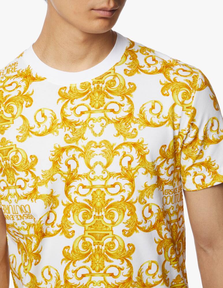 rinascente Versace Jeans Couture T-shirt with baroque print