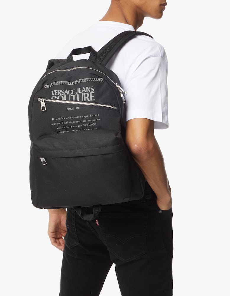 rinascente Versace Jeans Couture Zaino con logo stampato