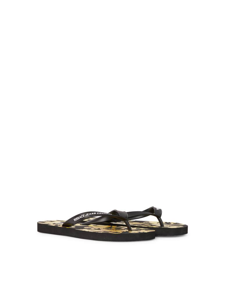 rinascente Versace Jeans Couture Baroque print flip flop