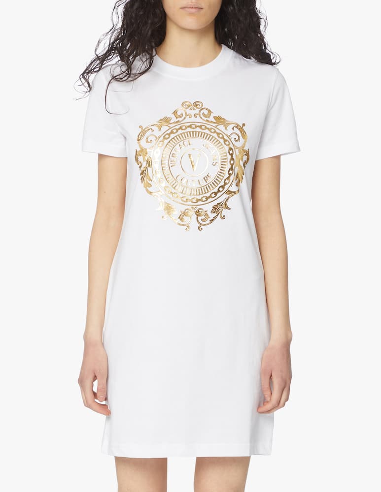 rinascente Versace Jeans Couture Vestito corto in cotone con logo