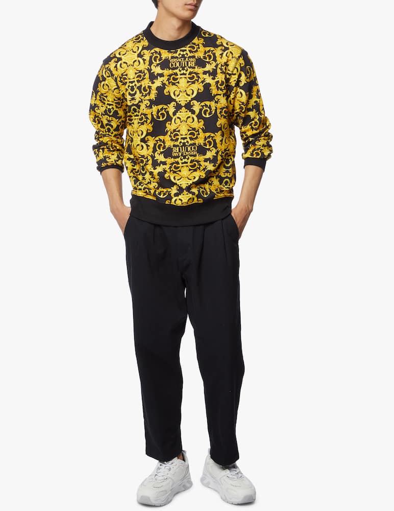 Versace Jeans Couture Felpa girocollo in cotone stampa barocca - immagine 2 Versace Jeans Couture Felpa girocollo in cotone stampa barocca - immagine 2