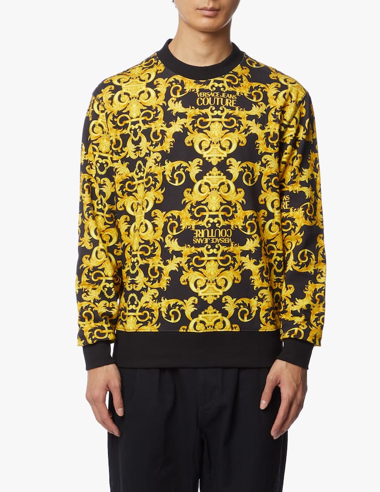 Versace Jeans Couture Felpa girocollo in cotone stampa barocca - immagine 4 Versace Jeans Couture Felpa girocollo in cotone stampa barocca - immagine 4