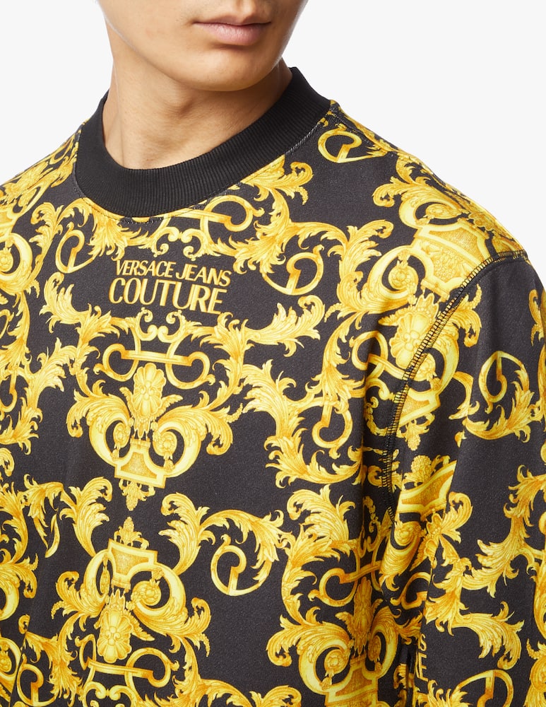 Versace Jeans Couture Felpa girocollo in cotone stampa barocca - immagine 5 Versace Jeans Couture Felpa girocollo in cotone stampa barocca - immagine 5