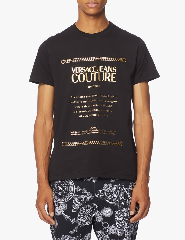 rinascente Versace Jeans Couture Maglietta girocollo guarantee oro