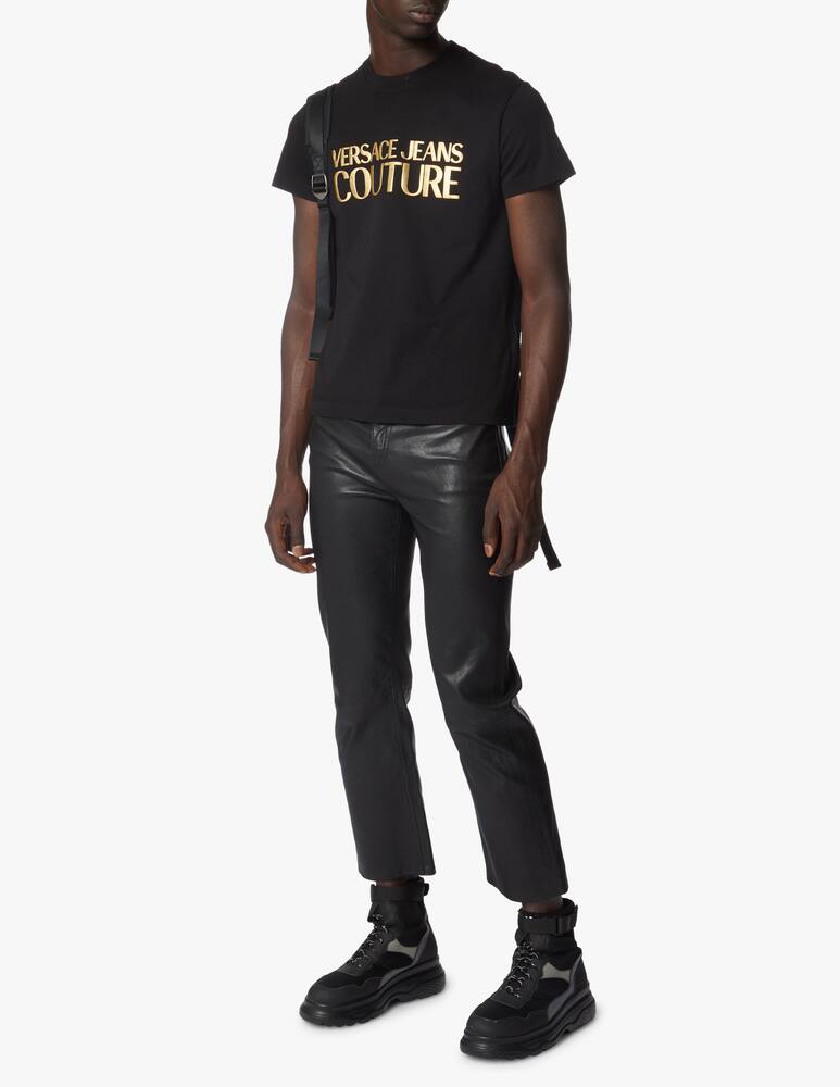 rinascente Versace Jeans Couture Maglietta girocollo logo oro