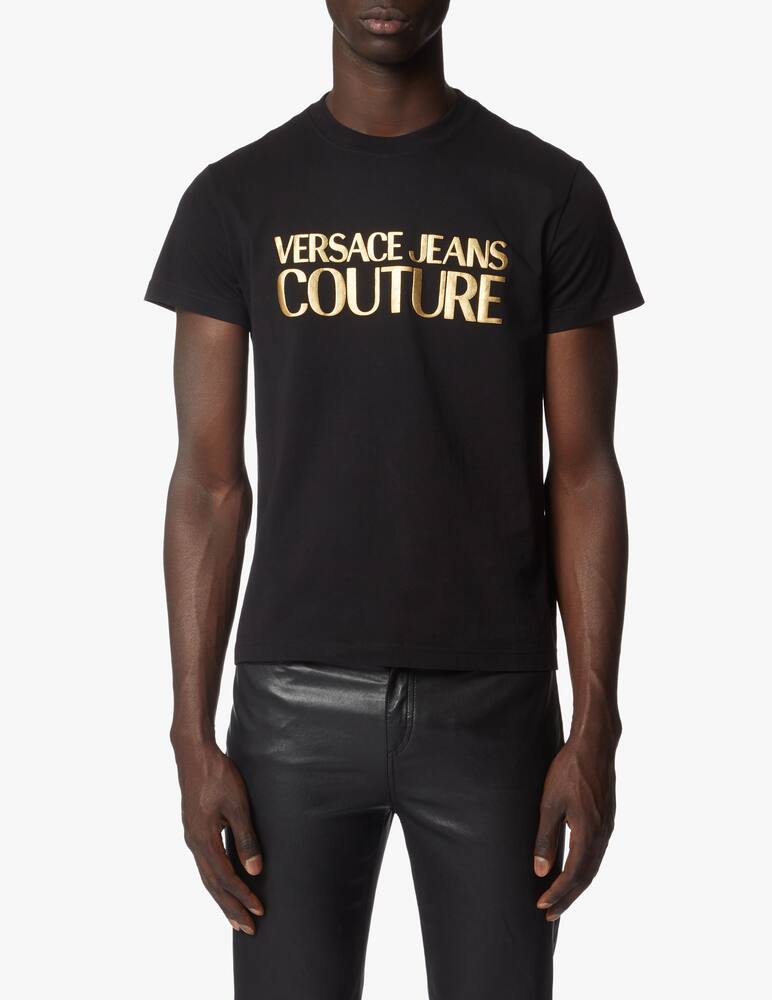 rinascente Versace Jeans Couture Maglietta girocollo logo oro