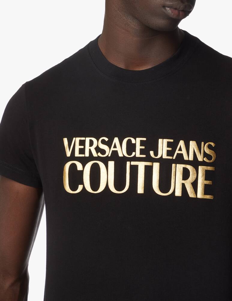 rinascente Versace Jeans Couture Maglietta girocollo logo oro