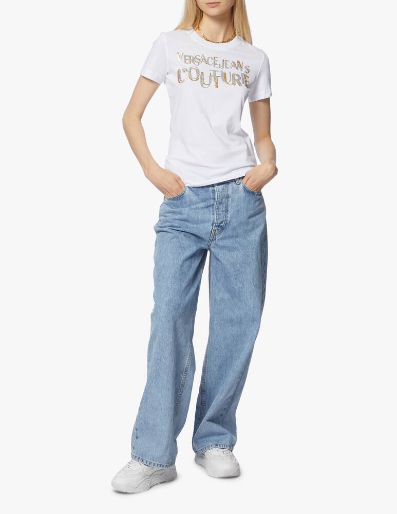 rinascente Versace Jeans Couture Cotton t-shirt with blurred logo