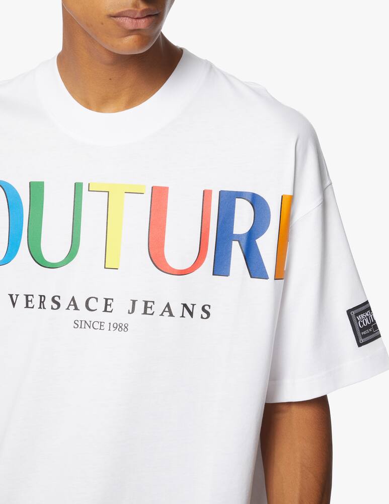 rinascente Versace Jeans Couture Rainbow logo t-shirt