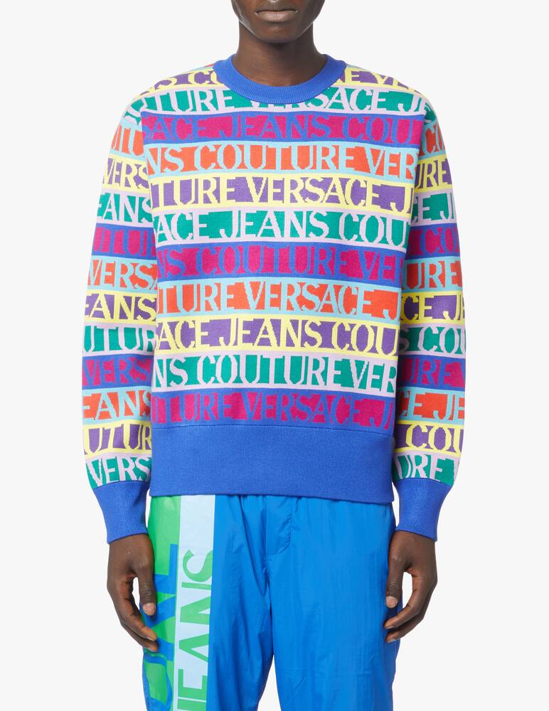 rinascente Versace Jeans Couture Maglione jacquard multi logo