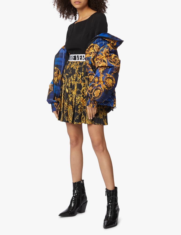 rinascente Versace Jeans Couture Down jacket with baroque print