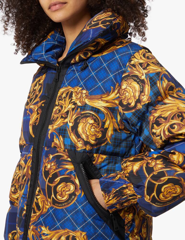 rinascente Versace Jeans Couture Down jacket with baroque print