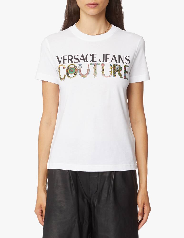 rinascente Versace Jeans Couture T-shirt in cotone con logo stampato