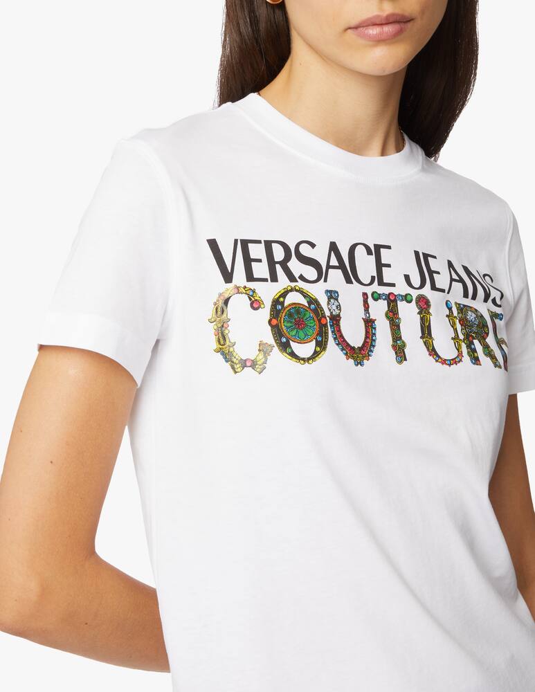 rinascente Versace Jeans Couture T-shirt in cotone con logo stampato