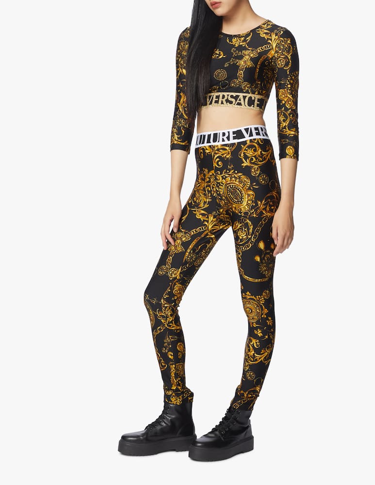 rinascente Versace Jeans Couture Leggings con stampa barocco