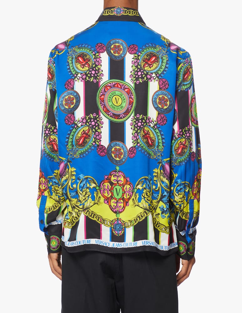 rinascente Versace Jeans Couture Camicia panel a righe barocco