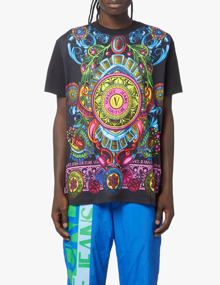 rinascente Versace Jeans Couture Maglietta girocollo panel barocco bijoux