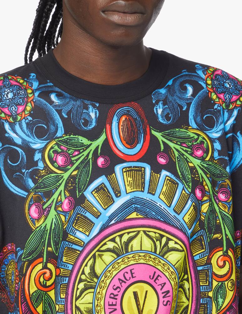 rinascente Versace Jeans Couture Maglietta girocollo panel barocco bijoux