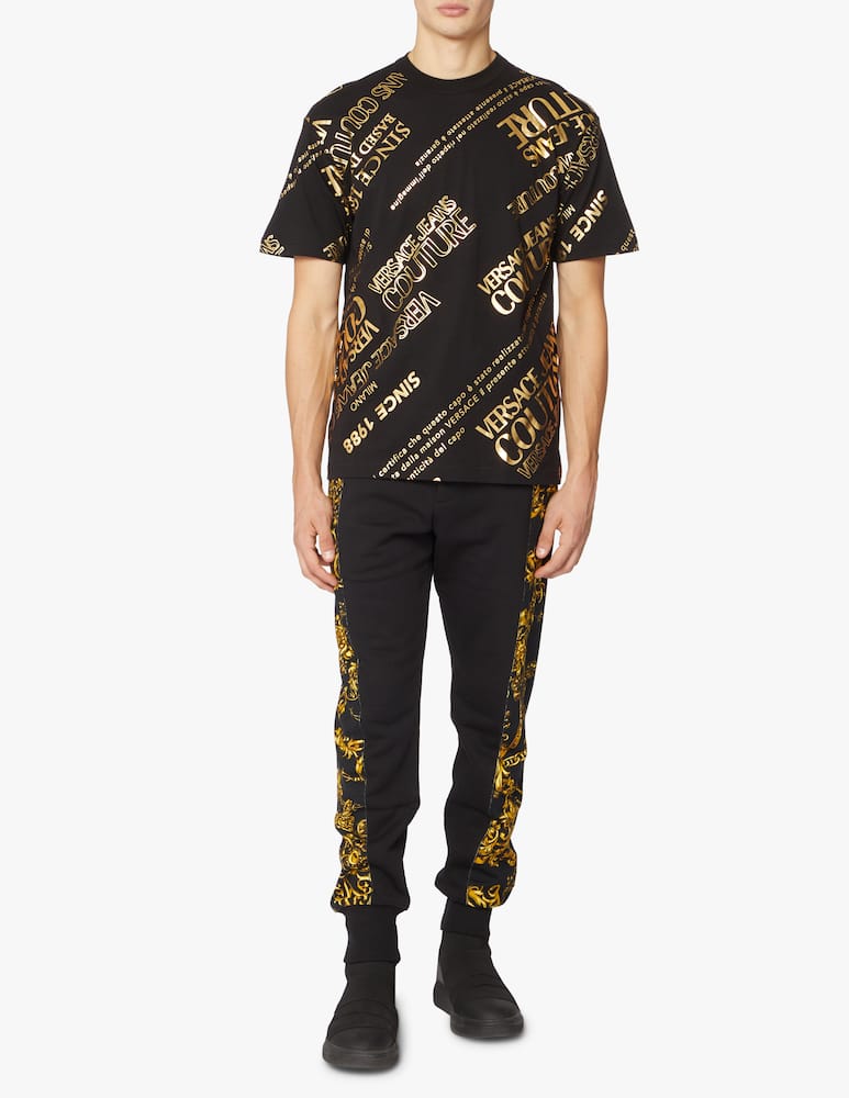 rinascente Versace Jeans Couture All over gold warranty t-shirt