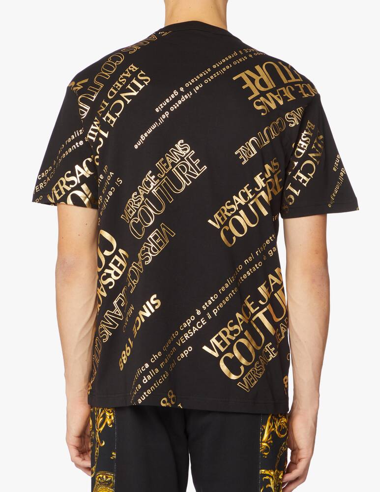 rinascente Versace Jeans Couture All over gold warranty t-shirt