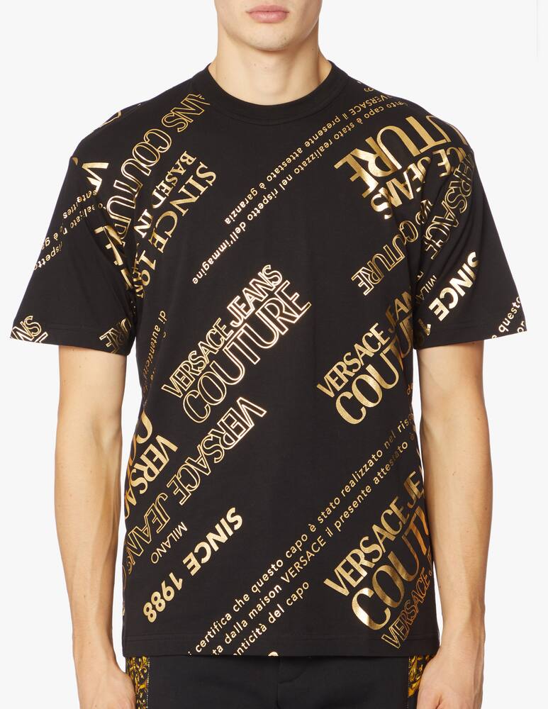 rinascente Versace Jeans Couture All over gold warranty t-shirt