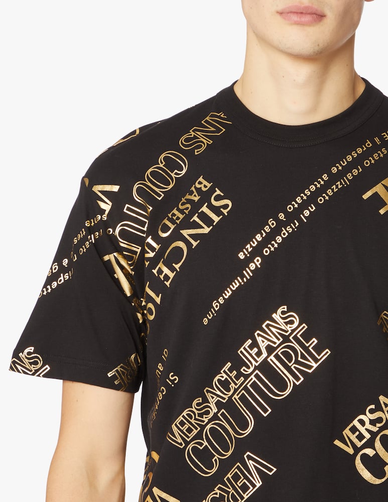 Versace Jeans Couture Maglietta girocollo warranty all over oro - immagine 5 Versace Jeans Couture Maglietta girocollo warranty all over oro - immagine 5