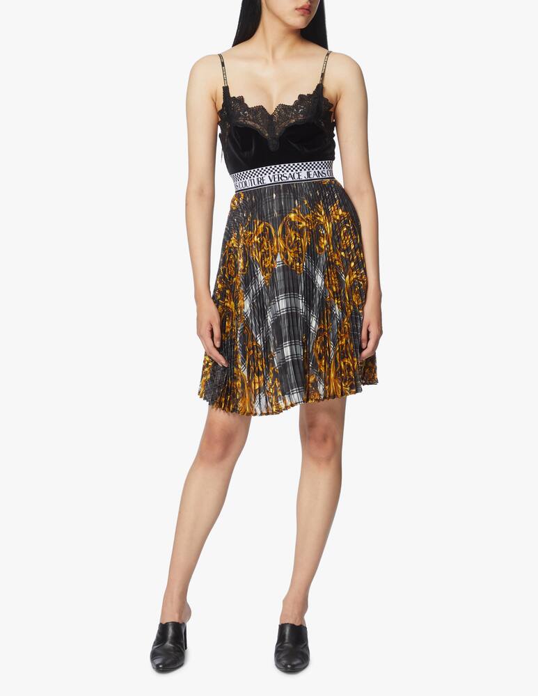 rinascente Versace Jeans Couture Vestito plisse con stampa tartan