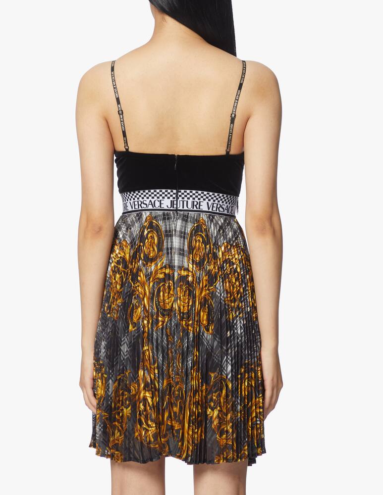rinascente Versace Jeans Couture Vestito plisse con stampa tartan