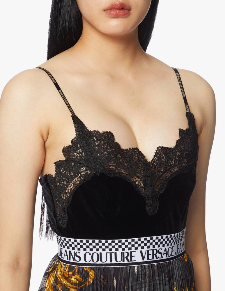 rinascente Versace Jeans Couture Vestito plisse con stampa tartan