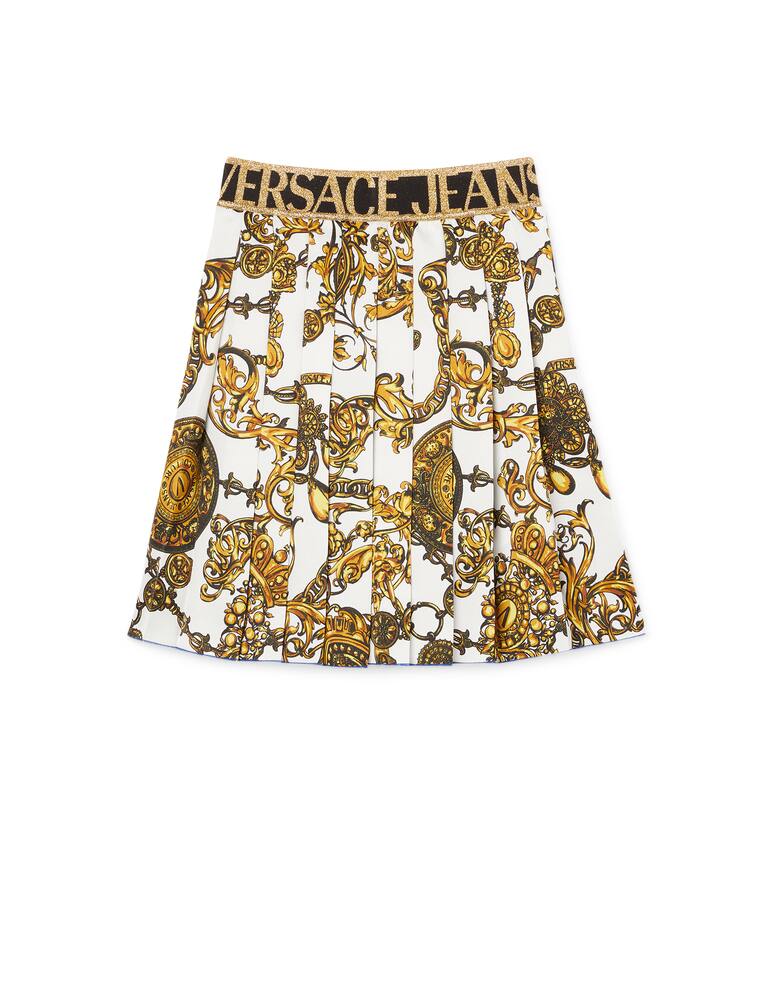 Versace Jeans Couture Pleated mini skirt with baroque print - picture 1 Versace Jeans Couture Pleated mini skirt with baroque print - picture 1