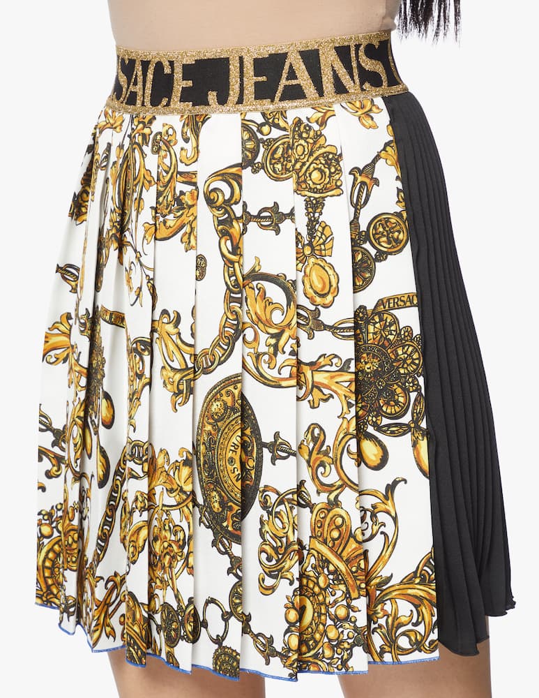 rinascente Versace Jeans Couture Pleated mini skirt with baroque print