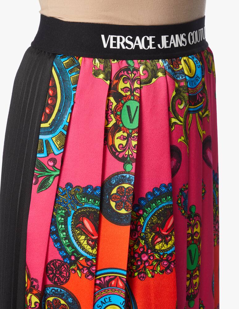 rinascente Versace Jeans Couture Gonna midi plisse con stampa barocco 
