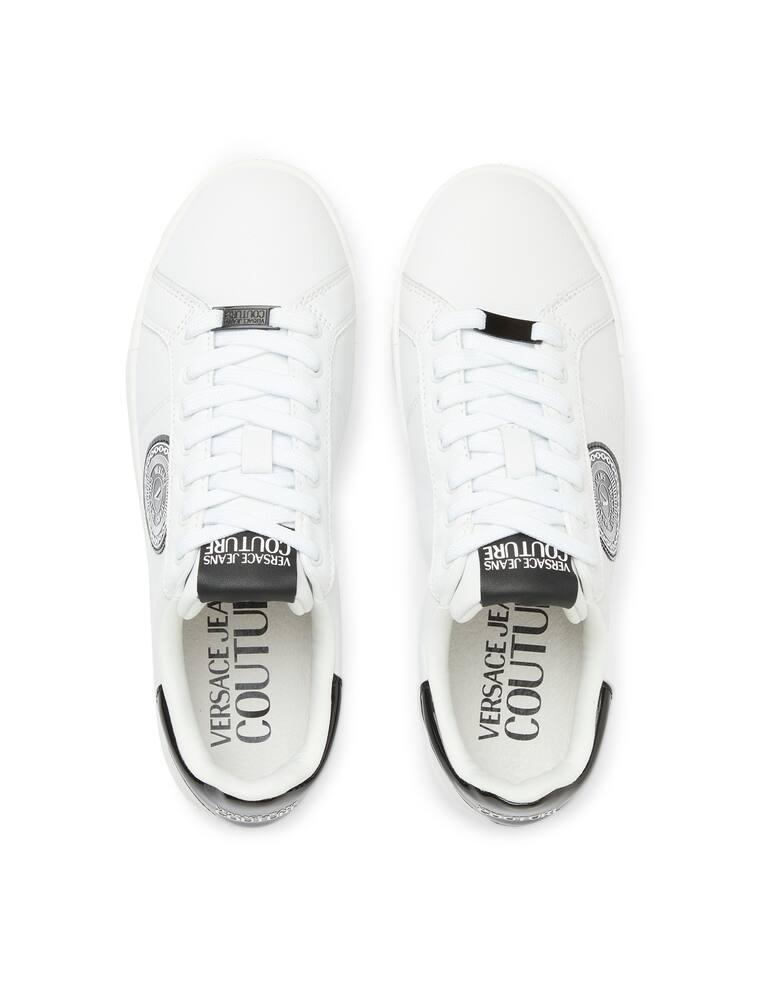 rinascente Versace Jeans Couture Logo leather court sneakers