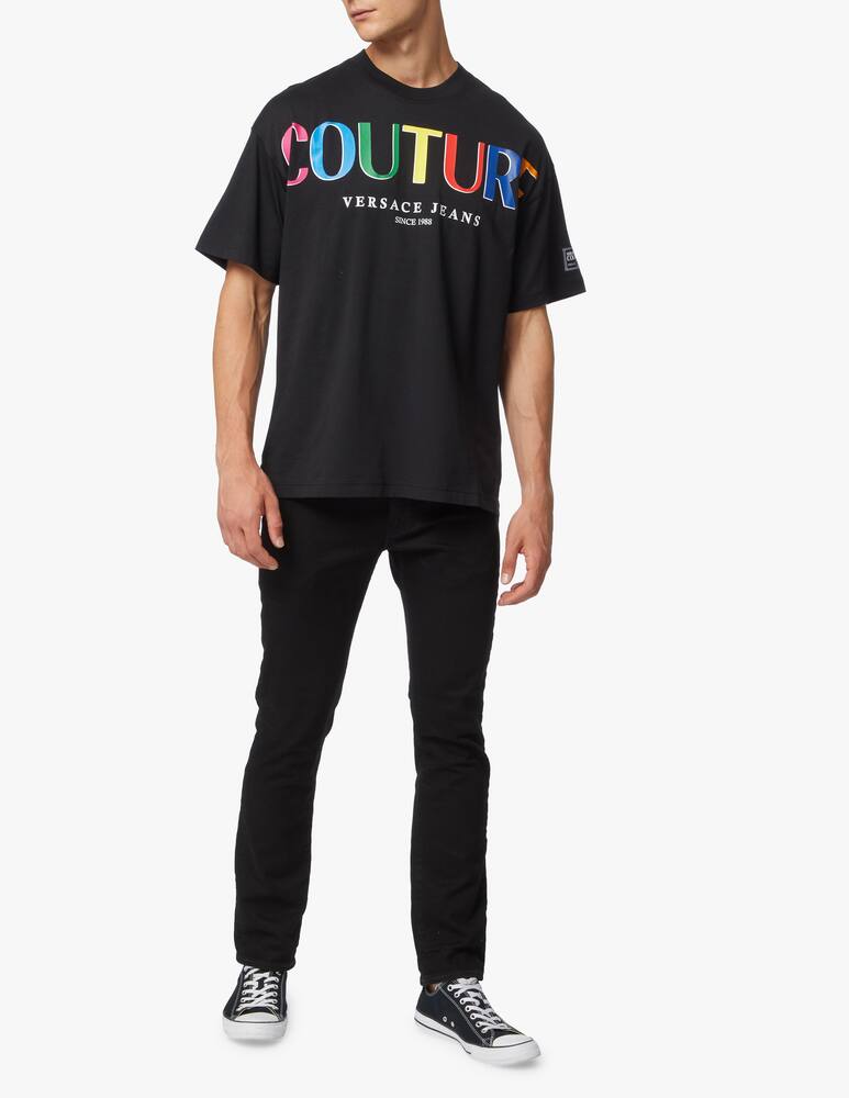 rinascente Versace Jeans Couture Rainbow logo t-shirt