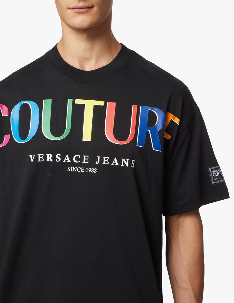 rinascente Versace Jeans Couture Rainbow logo t-shirt