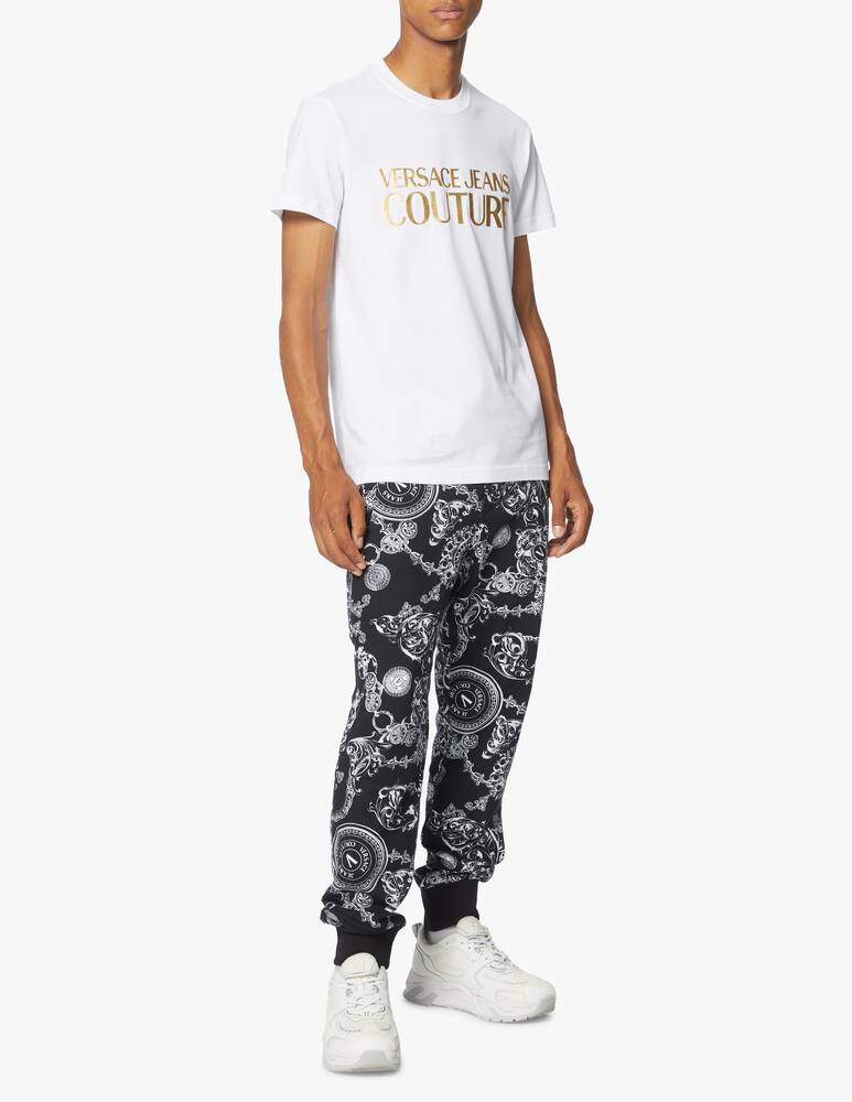 rinascente Versace Jeans Couture Maglietta girocollo logo oro