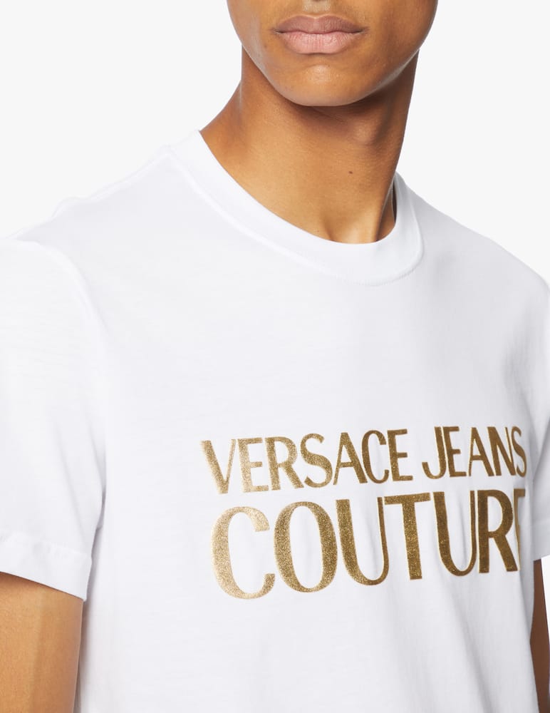 rinascente Versace Jeans Couture Maglietta girocollo logo oro