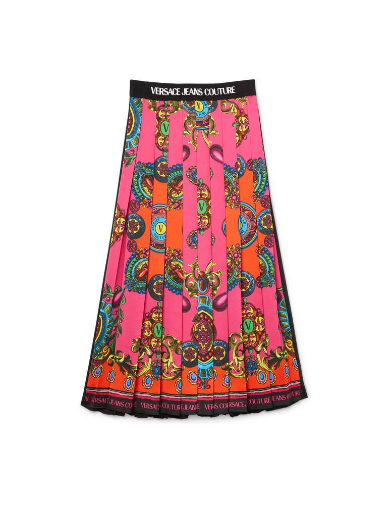 rinascente Versace Jeans Couture Gonna midi plisse con stampa barocco 