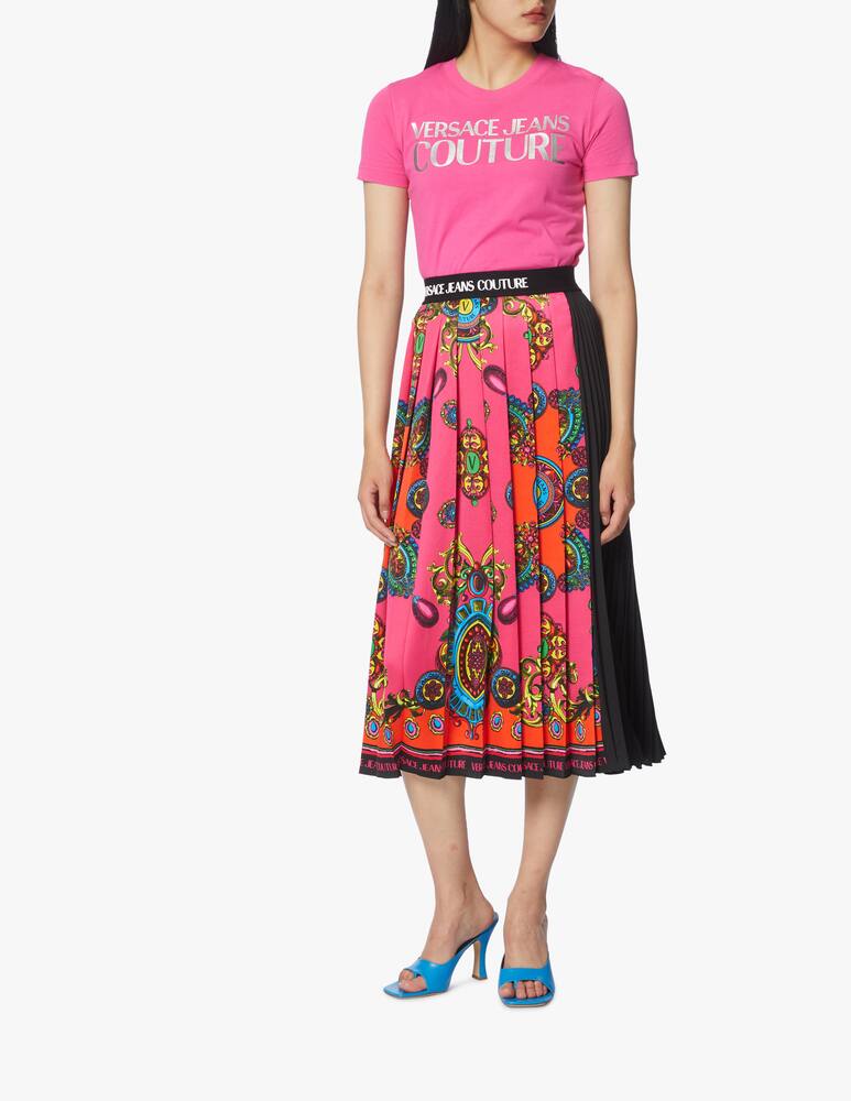 rinascente Versace Jeans Couture T-shirt in cotone con logo ricamato