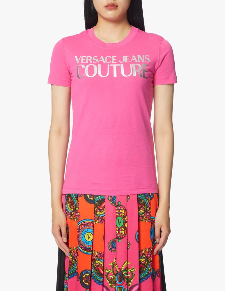 rinascente Versace Jeans Couture T-shirt in cotone con logo ricamato