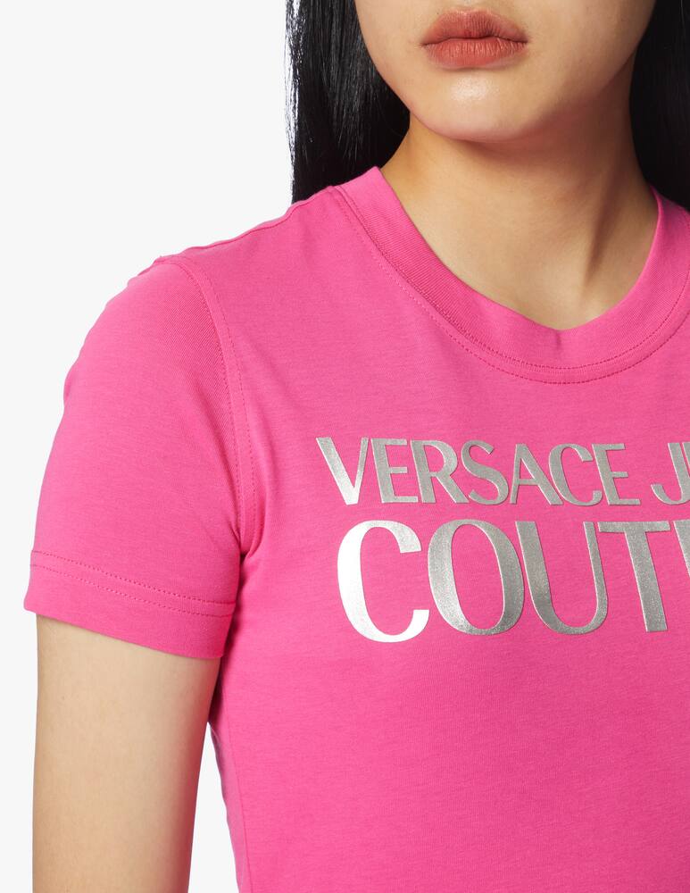 rinascente Versace Jeans Couture T-shirt in cotone con logo ricamato