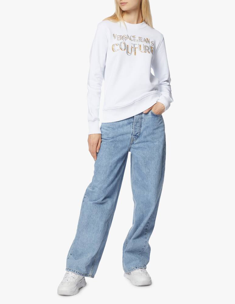 rinascente Versace Jeans Couture Felpa girocollo con logo sfuocato