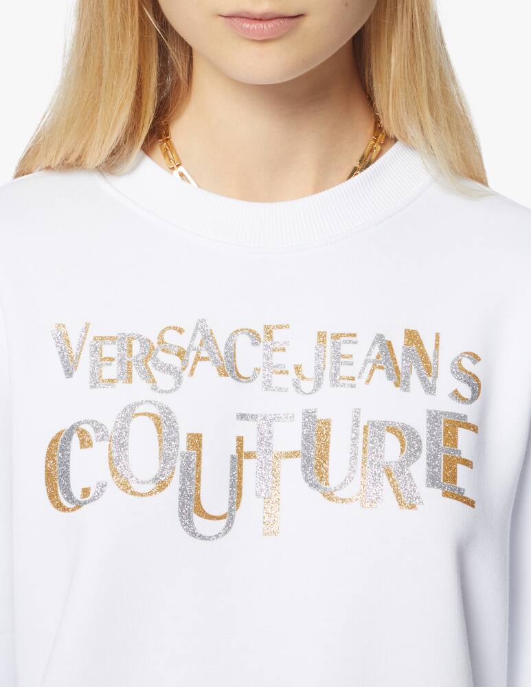 rinascente Versace Jeans Couture Felpa girocollo con logo sfuocato